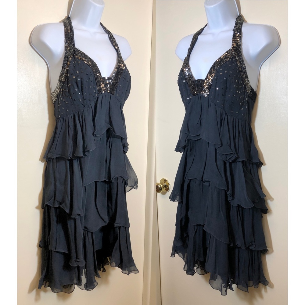 French Connection Roaring 20's Gatsby Flapper Dress Burlesque Retro Vintage XS